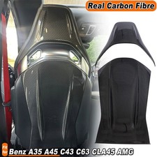 Full Carbon Fiber Seat Back Shell Covers Cap For Benz A35 A45 C43 C63 Cla45 Amg