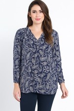 Show Me Your Mumu Tunic Womens S Small Thatcher Tie Top Blue Paisley