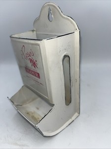 Matchbox Holder VTG Rare 1930 Enamel Co Rose’s Bleached Flour Canada