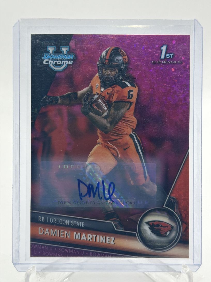 DAMIEN MARTINEZ 2023 BOWMAN U CHROME 1ST FUCHSIA MINI DIAMOND AUTO /150 Q1477