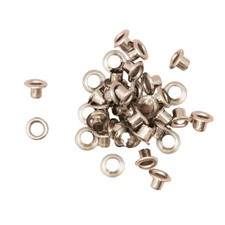 40 PCS Metallic Eyelets Silver Inner Dia 5mm Outer 8mm Scrapbooking Craft