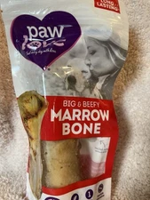 Paw Love beefy Marrow Bone dog treat 1 in each bag Total of six All natural