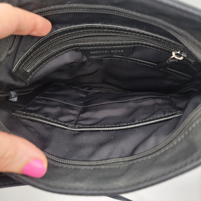 Michael Kors Kelsey Large Nylon Crossbody Bag Black Lightweight