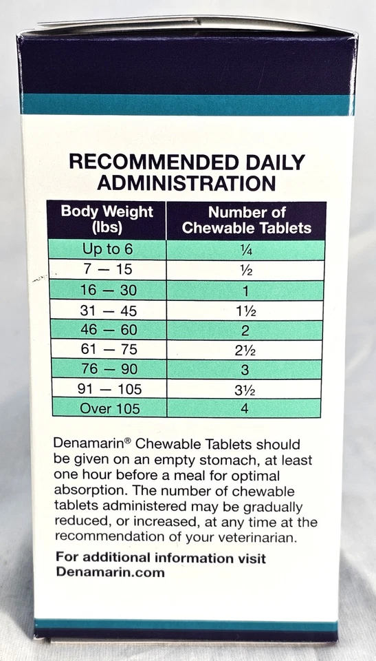 Nutramax Denamarin S-Adenosylmethionine Silybin Chewable Tablet Liver 75ct  8/27 - Image 2 of 3
