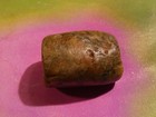 ANCIENT PRECOLUMBIAN MESOAMERICAN GREEN JADE BEAD BARREL SHAPE 17.1-12.4  MM — photo 6