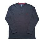 Polo Ralph Lauren Shirt Men Large Long Sleeve Sweatshirt Waffle Knit Henley