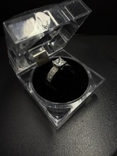 925 Sterling Silver Engagement Ring Princess Cut CZ  Size 8  5mm Band 