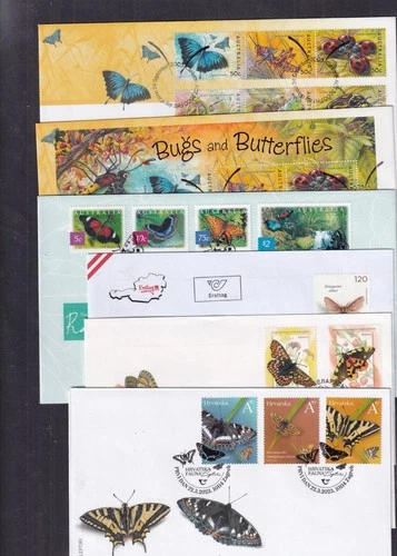 Butterflies Moths Insects choice FDC Australia Austria Pitcairn Serbia Tristan