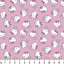 Sanrio Hello Kitty Sweet Toss Light Pink Cotton Fabric