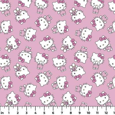 Sanrio Hello Kitty Sweet Toss Light Pink Cotton Fabric