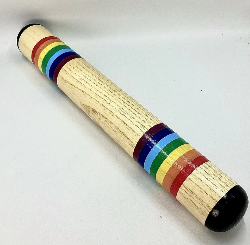 "Instrumento musical con palo de lluvia de madera 13""" Foto 4 de 4