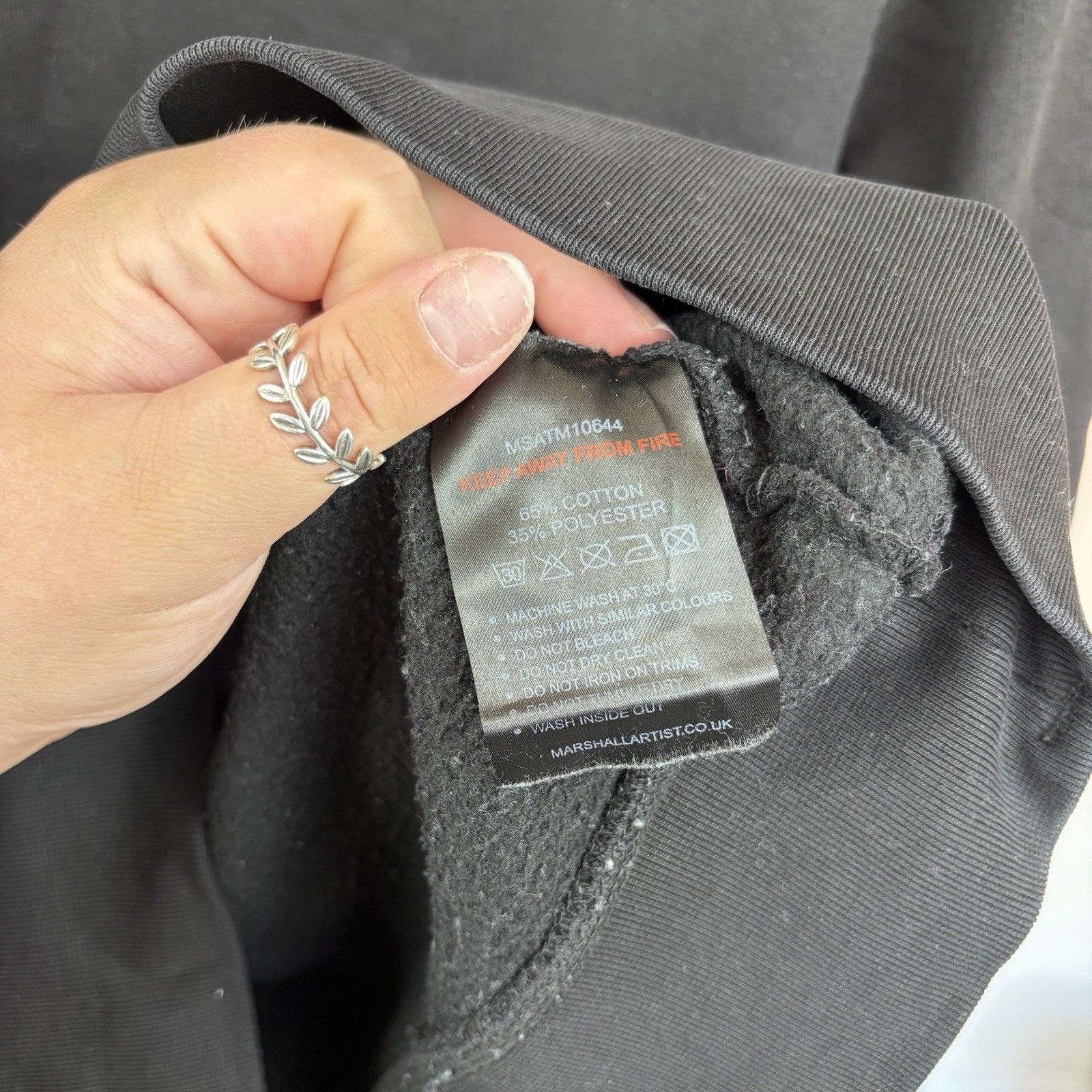 Marshall Artist Modern Tailoring Black Hoodie Jumper Size Medium/Large image 5