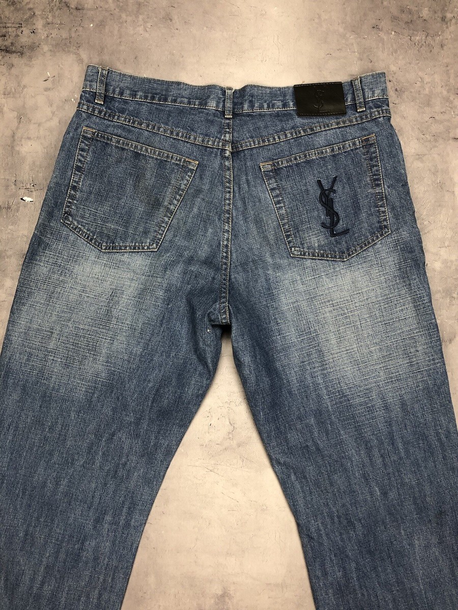 Vintage Yves Saint Laurent YSL Big Logo Jeans Size 34/34 | eBay Vintage Yves Saint Laurent YSL Big Logo Jeans Size 34/34 | eBay