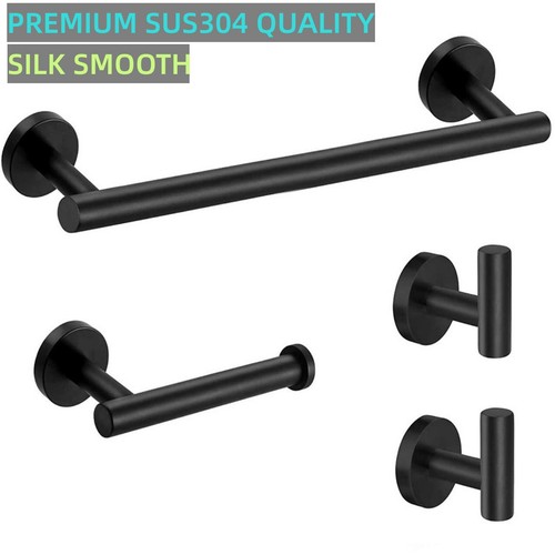 4PC Bathroom Kit Wall Mounted Towel HolderToilet paper Holder Rack Hanger SCREWS - Picture 9 of 13