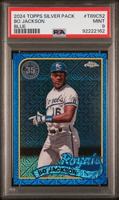 2024 Topps Series 1 Bo Jackson #T89C-52 Silver Pack Blue /150 PSA