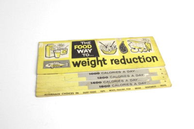 1961 National Dairy Council Chicago Weight Reduction Food Diet Recipe Ephemera