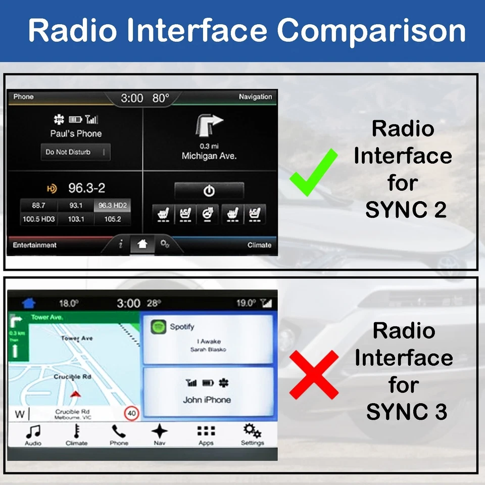 Lincoln MKS SYNC 2 2013-2015 Ford Radio Repuesto 8" Pantalla Táctil LCD Monitor Foto 3 de 4