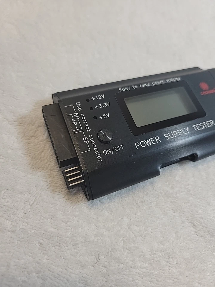 Coolmax LCD Power Supply Tester 24-Pin Model PS-224 - Power Voltage - Image 3 of 4