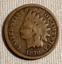 1870  Indian Head Cent