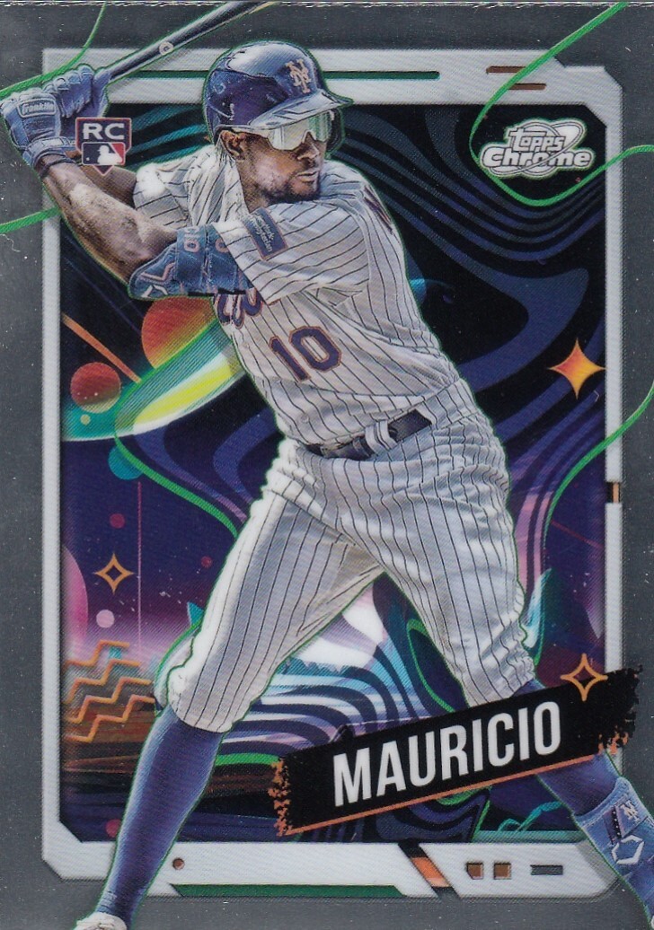 RONNY MAURICIO TOPPS COSMIC CHROME ROOKIE CARD RC NEW YORK METS #10 2024 24