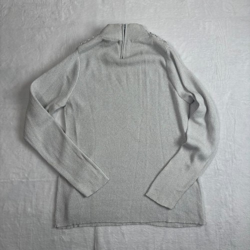 Lauren Michelle Gray Metallic Thread Embellished Beaded Sweater Womens XL - Picture 2 of 10