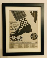 DANCE CRAZE+2 TONE+1981+RARE ORIGINAL POSTER SIZED AD+FRAMED