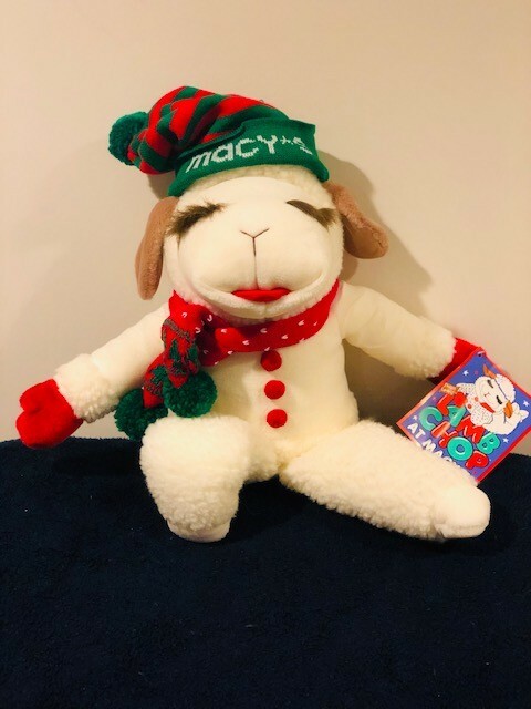 VINTAGE LARGE SIZE LAMB CHOP PLUSH STUFFED ANIMAL 22