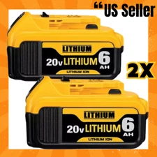 2Pack For DeWalt 20V 20 Volt Max 6.0AH Lithium Ion Battery DCB206 DCB201 DCB204