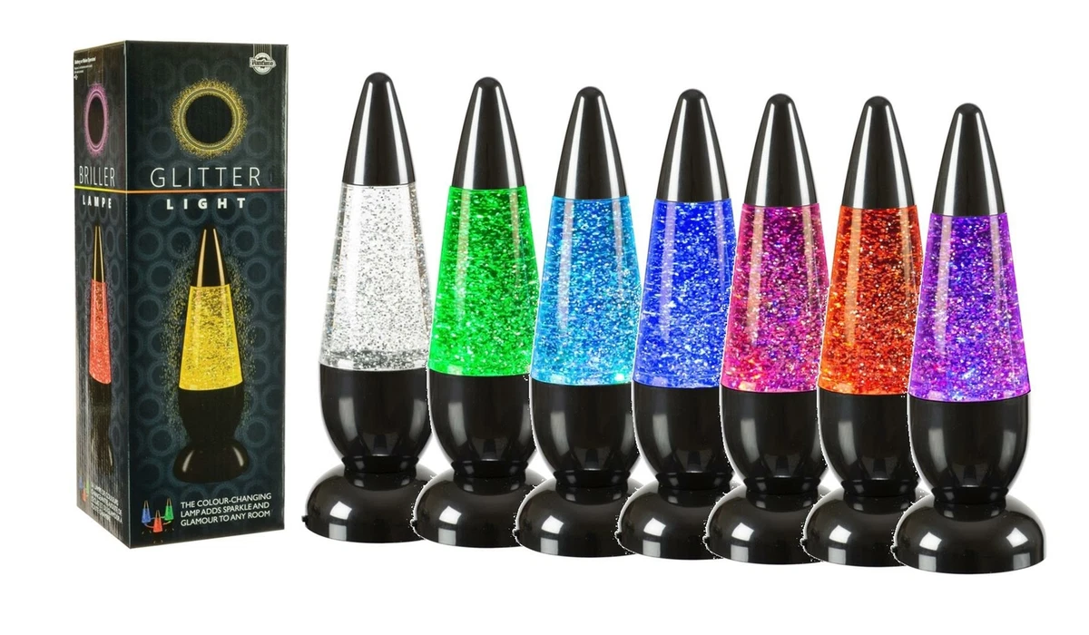 Color changing cheap glitter lamp