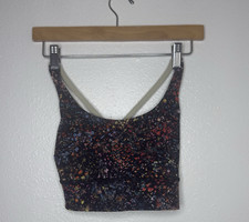 Lululemon Longline Energy Bra, Medium Support, Size 4 Floral Multi