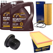 Kit filtri olio motore 5W-30 8 litri + vite scarico olio per VW Touareg 3.0 V6 TDI 