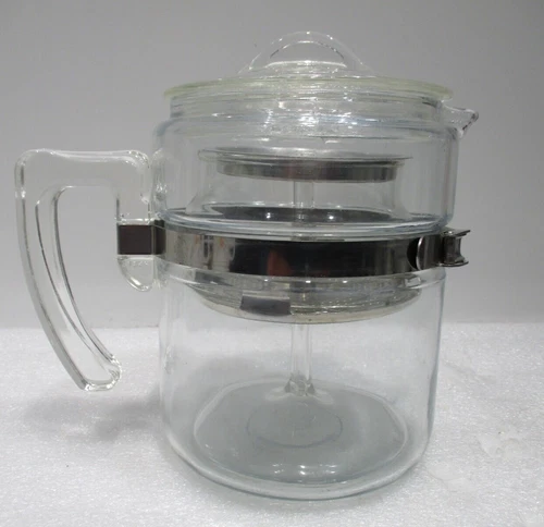 VINTAGE PYREX COFFEE POT 7824B PERCOLATOR COMPLETE 4 CUP _