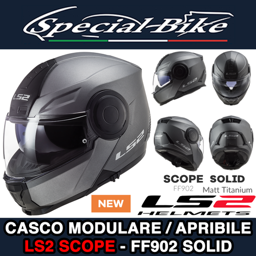 CASCO MOTO MODULARE LS2 GRIGIO TITANIO FF902 SCOPE - IN OFFERTA !!! | eBay