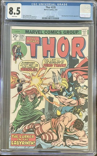 Thor #235 CGC 8.5 1975 White Pages Absorbing Man And Hercules Appearance