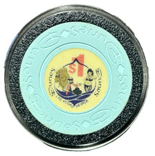 Casino Chip, Dunes $1 Las Vegas Casino Legend...