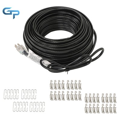 120ft 8W/ft Roof Heat Cable Snow De-icing Kit Self-Regulating Heat Tape 120V