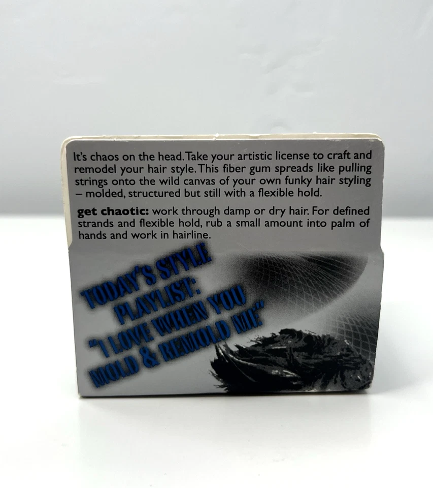 Goma de fibra Schwarzkoft Got2B RESTYLER CHAOTIC 2 oz. Suporte flexível RARO HTF novo - Imagem 4 de 4