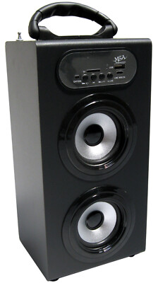 MOBILE BLUETOOTH LAUTSPRECHER - SOUNDBOX - BLACK-RADIO FM-AUX-USB-SD-MP3- BOX23