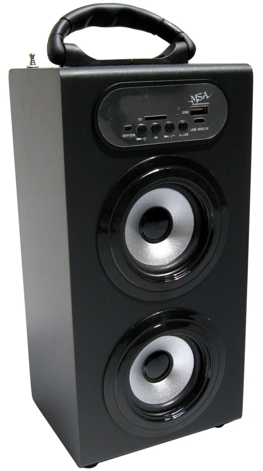 MOBILE BLUETOOTH LAUTSPRECHER - SOUNDBOX - BLACK-RADIO FM-AUX-USB-SD-MP3- BOX23