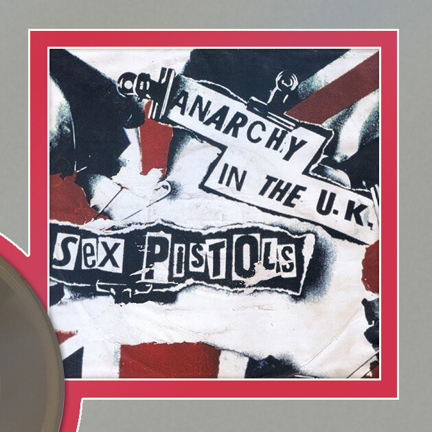 Sex Pistols Anarchy In The UK Framed Picture Sleeve Gold 45