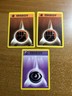 Pokemon Energy Cards - Purple 110/111, Red 106/111, Red 127/132 (3 Cards total)