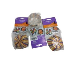36 Halloween Cupcake Wilton Paper Liners and Picks 3 Packs of 12