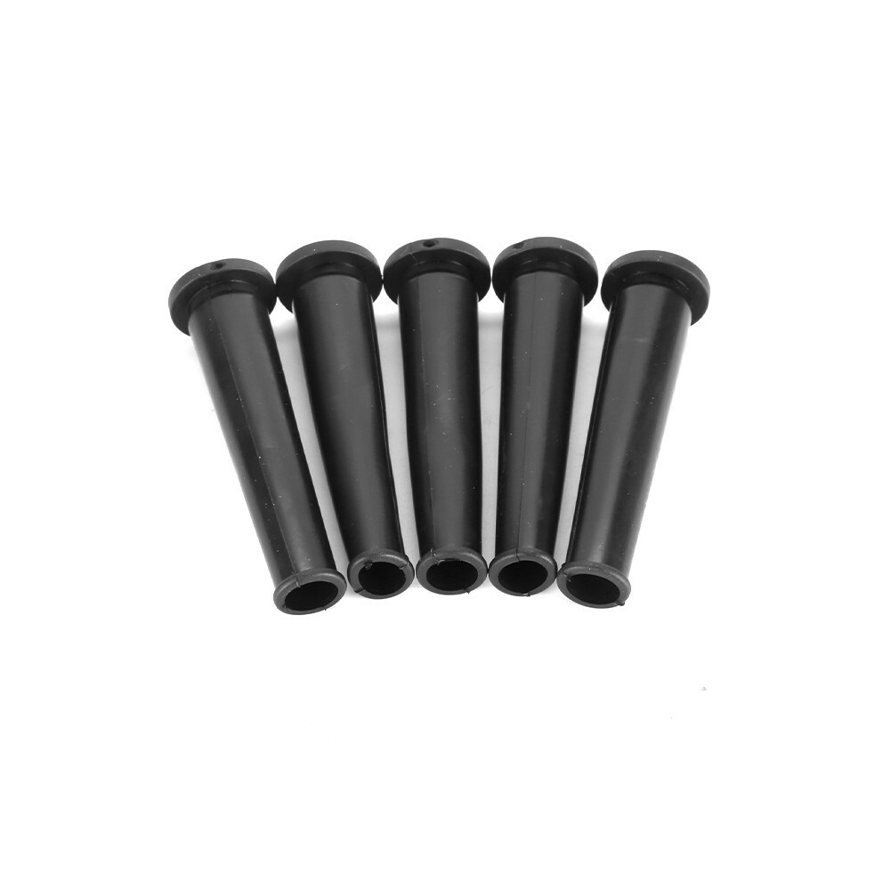 5Pcs Black Rubber Wire Protector Cable SleeveBoot Cover For Angle