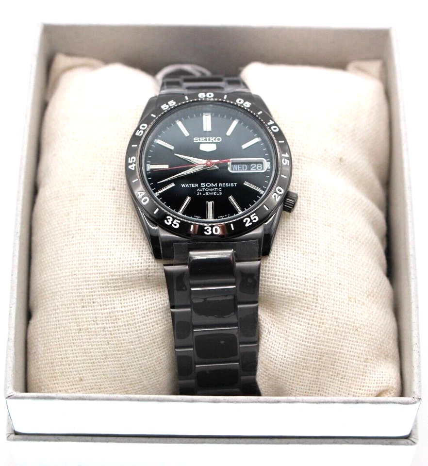 SEIKO SEIKO 5 SNKE03K1 Reloj Automático Hombre de Japón Nuevo Auténtico Negro - Imagen 4 de 4