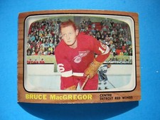 1966/67 TOPPS NHL HOCKEY CARD #104 BRUCE MACGREGOR EX/NM SHARP!! 66/67 TOPPS