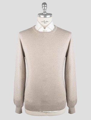 Gran Sasso Beige Virgin Wool Sweater Crewneck GS68 Man