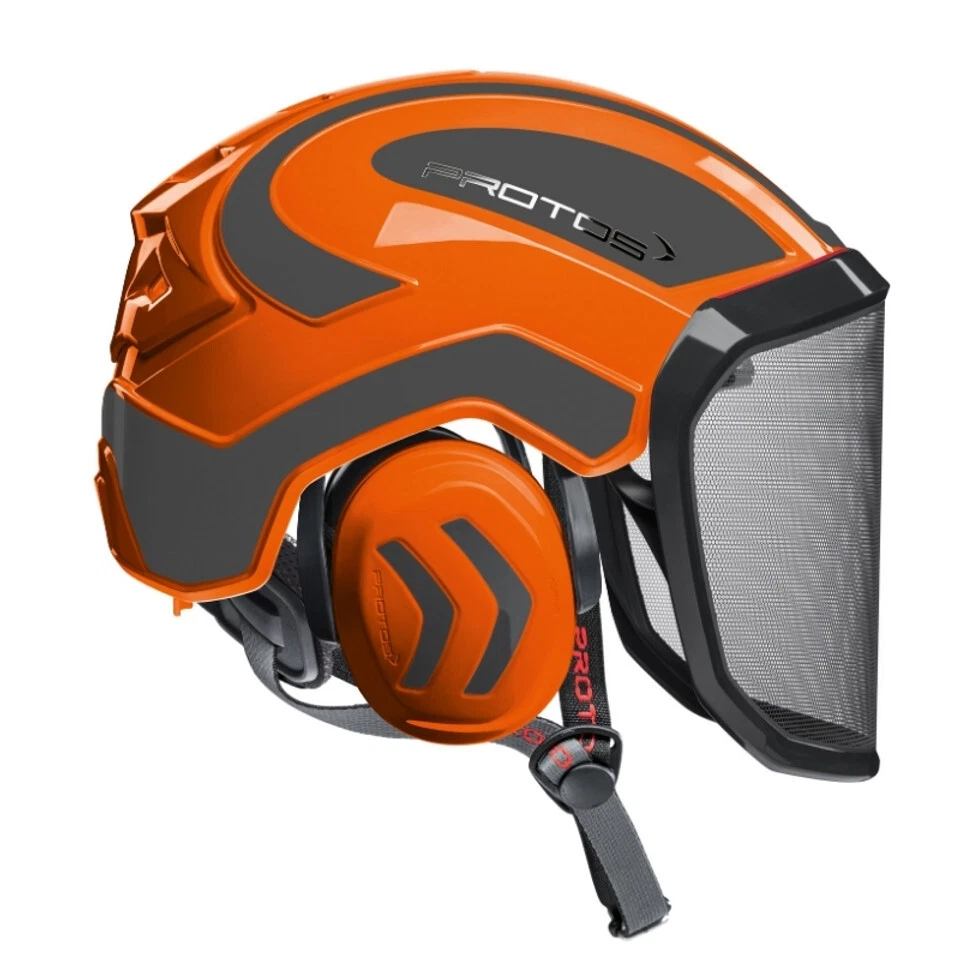 PROTOS HELMET ORANGE AND GRAY Pfanner Protos Integral Arborist Helmet Climbing