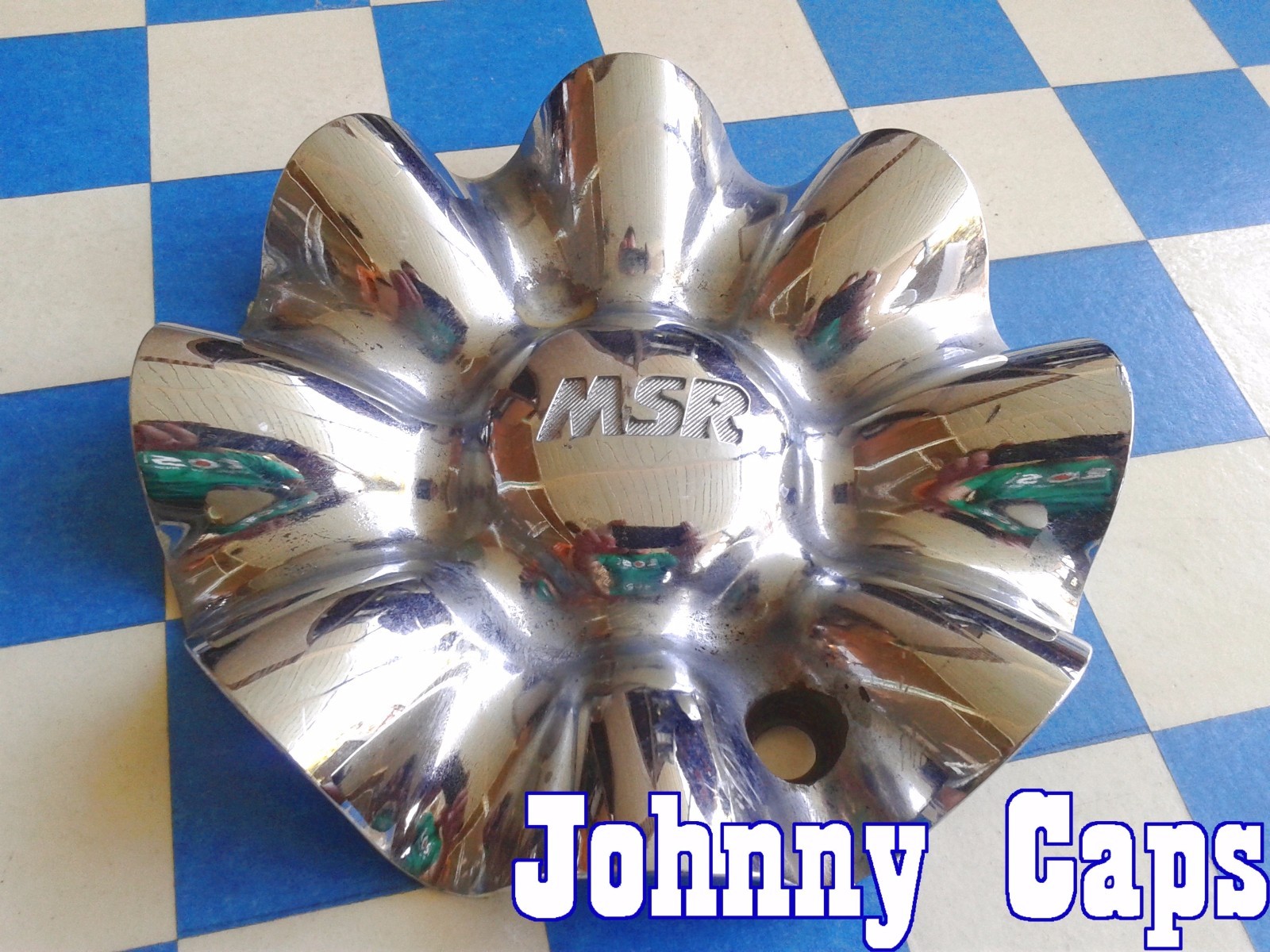 MSR Wheels [55] Chrome Center Caps # 3112 Custom Wheel USED Center Cap (1)