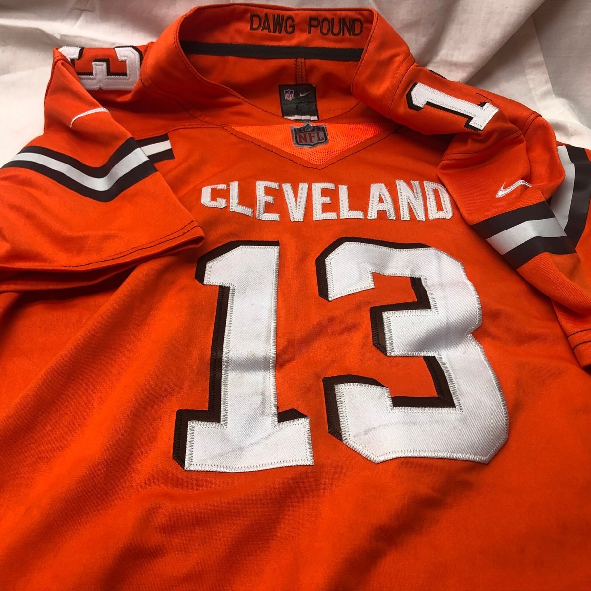 Orange Nfl Browns Uniforms Odell Beckham #13 Cleveland Browns