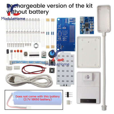 DIY NE555 PWM LED Dimming Desk Lamp Electronic Kit USB Soldering Learning Kit